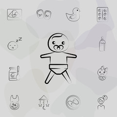 Poster - Boy baby child concept line icon. Universal set of maternity for website design and development, app development