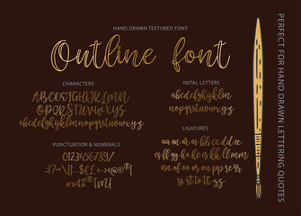 Wall Mural - vector alphabet typeface. hand drawn modern typeface.