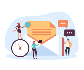 Wall Mural - mail spam electronic service envelope concept. vector flat cartoon graphic design illustration