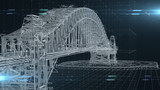 Civil engineer structural architect analysis bridge design engineering  - 3D Illustration Rendering
