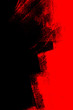 black and red hand painted brush grunge background texture