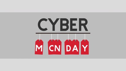 Poster - cyber monday sale animation lettering