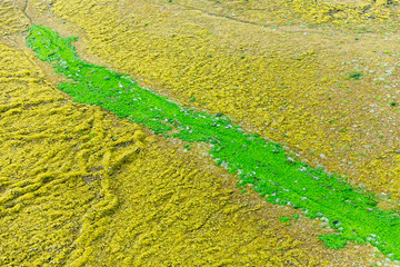 Iceland glacier aerial photography with beautiful abstract colours