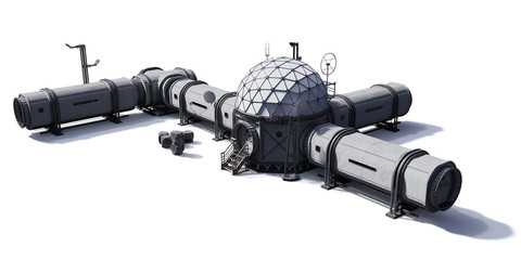 Wall Mural - research base, habitat for astronauts on mars or moon