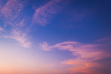 Wall Mural - sunset sky in the evening on twilight,dusk sky