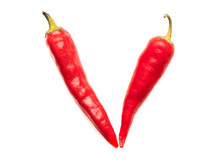 Isolated Object: Spelled Fresh Hot Chili Letter Of The English Alphabet
