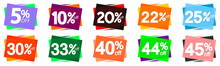 Set Sale Banners Design Template, Discount Tags, Great Promotion, Vector Illustration