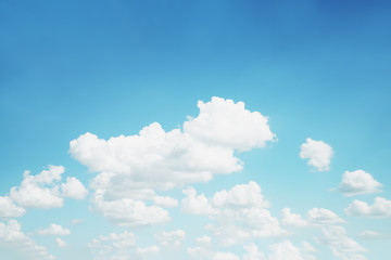 Wall Mural - Blue sky clouds blurred during morning open view out windows beautiful summer spring and peaceful nature background.