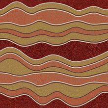 Australian Aboriginal Art Seamless Vector Pattern With Typical Dotted Elements And Crooked Stripes