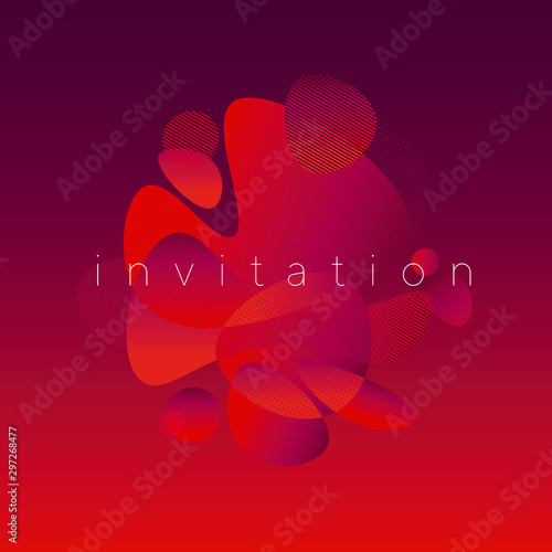 bright red gradient geometr...