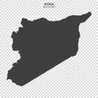 political map of Syria isolated on transparent background