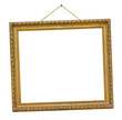 © Nikolai Sorokin - Old wooden picture frame hanging on a rope