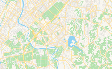  Printable street map of Ichihara, Japan