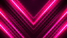 Dark Abstract Futuristic Background. Neon Lines, Glow. Neon Lines, Shapes. Pink And Blue Glow