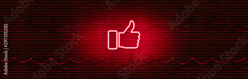 Neon Glowing Like Thumb Button For Social Media On Brick Wall Neon Facebook Like Icon Illustration Buy This Stock Illustration And Explore Similar Illustrations At Adobe Stock Adobe Stock