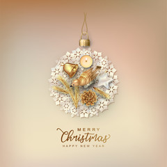 Wall Mural - Christmas Greeting Card