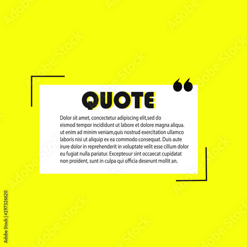 Illustration Vector Typography Design Remark Quote Text Box