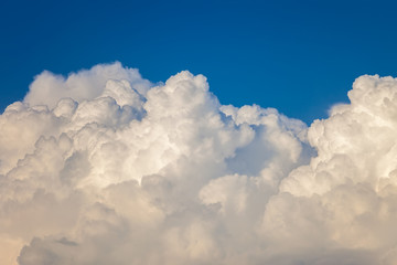 Blue sky with white clouds as a backdrop