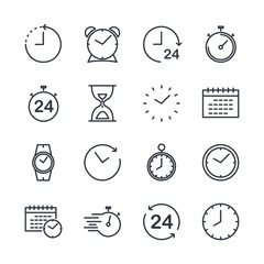 Leinwandbilder - Simple Set of Time icon template color editable. Contains such Icons as Time Inspection, Log, Calendar and more symbol vector sign isolated on white background for graphic and web design.