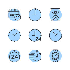 Aufkleber - Simple Set of Time icon template color editable. Contains such Icons as Time Inspection, Log, Calendar and more symbol vector sign isolated on white background for graphic and web design.