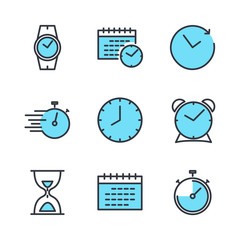 Leinwandbilder - Simple Set of Time icon template color editable. Contains such Icons as Time Inspection, Log, Calendar and more symbol vector sign isolated on white background for graphic and web design.