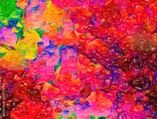 Oil pastel drawing. Abstract color background. Fine art print. Impressionism ...