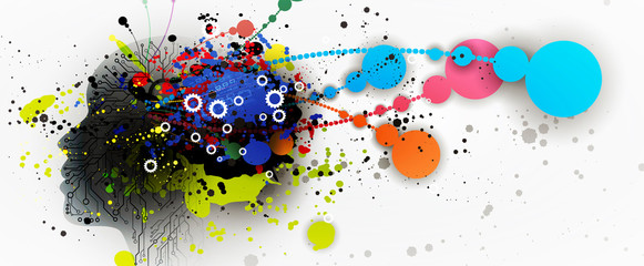 Conceptual technology illustration of artificial intelligence