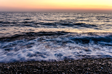 sunset over the sea