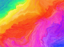 Bright Rainbow Colors Watercolor Abstract Background. Contrast Colorful Vibrant Watercolour Texture For Software, Ui Design, Web, Apps Wallpaper, Banner