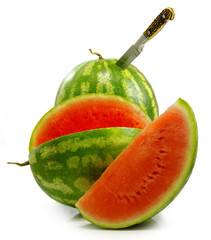 Wall Mural - Isolated image of a watermelons on a white background