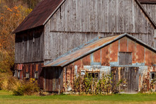 Old Red Barn In Autumn
