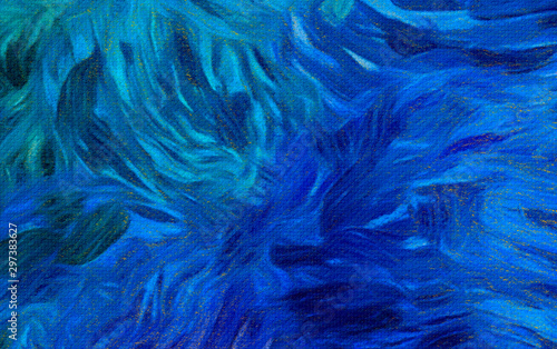 Abstract texture background. Digital painting in Vincent Van Gogh style artwo...