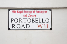 Portobello Road Sign On The Wall In London England