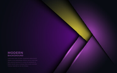 Wall Mural - Luxurious purple and golden overlap layer background