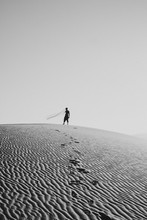 View Of Man In Desert