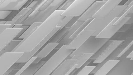 Wall Mural - This motion graphics clip features a clean, white and gray background of abstract diagonal lines moving in loop.