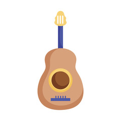 Sticker - musical guitar instrument icon white background