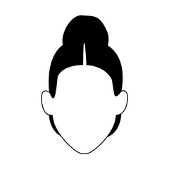 Sticker - default old woman icon, flat design