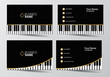 © mirsad - Piano business card.  Musician visiting card template