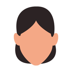 Sticker - default woman face icon, flat design