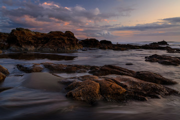 Wall Mural - A Colorful Sunset at a Northern California Beach.