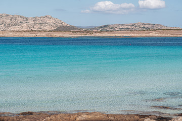 Wall Mural - STINTINO, SARDINIA / OCTIBER 2019: View of the wonderful beach by the Asinara island