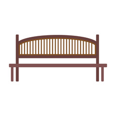 Poster - park bench icon, flat design