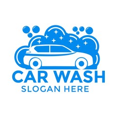 Wall Mural - car wash logo design vector template