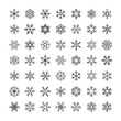 Schneeflocken Eiskristalle Icon Set