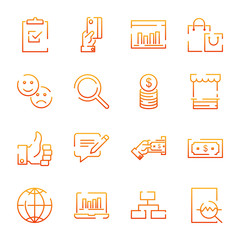 Aufkleber - Shopping set icon template color editable. Simple pack of e-commerce vector sign isolated on white background illustration for graphic and web design.
