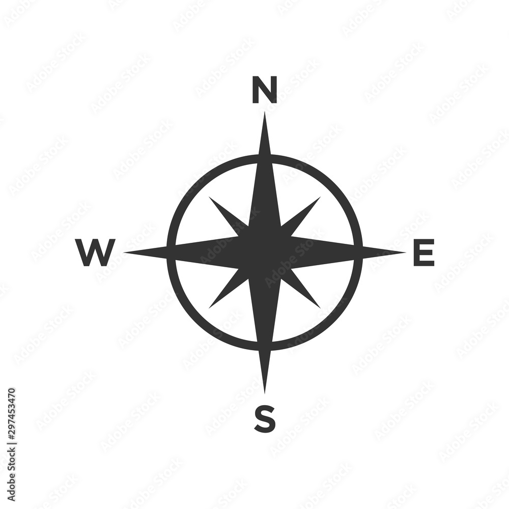 Compass icon vector symbol illustration EPS 10 - obrazy, fototapety, plakaty 
