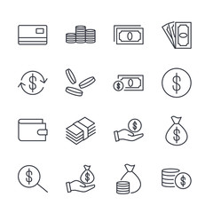 Poster - Money set icon template color editable. Money pack symbol vector sign isolated on white background. Simple logo vector illustration for graphic and web design.