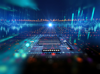 digital code number abstract technology background