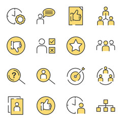 Poster - Team Work set icon template color editable. Team Work pack symbol vector sign isolated on white background. Simple logo vector illustration for graphic and web design.